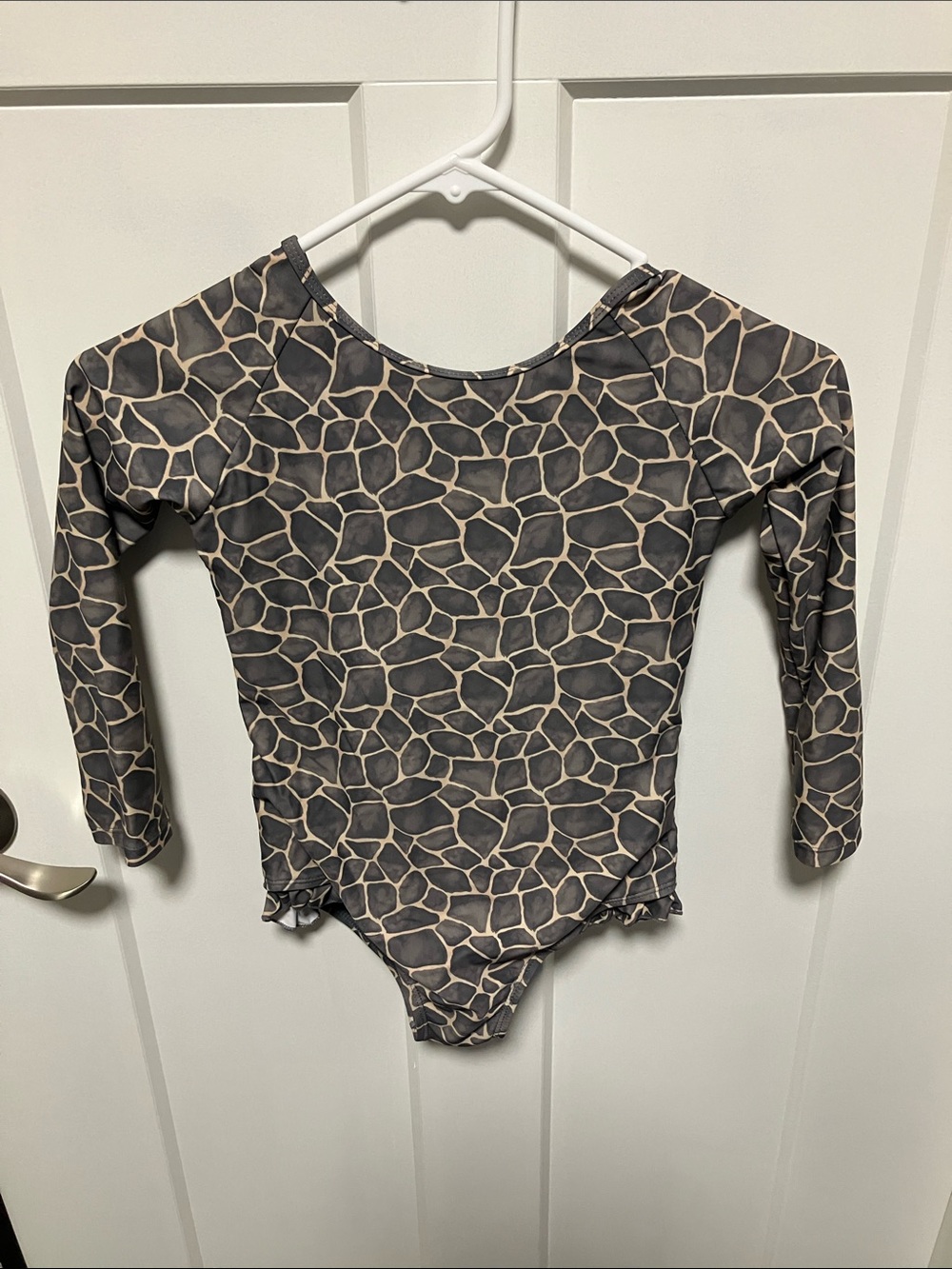 Girls giraffe print swimsuit